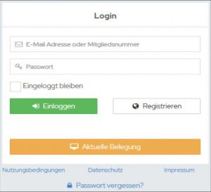 Login Onlinebuchung