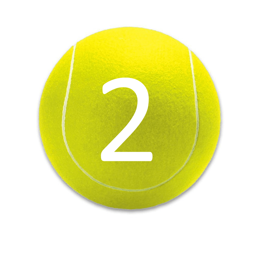 Nummerierter Tennisball