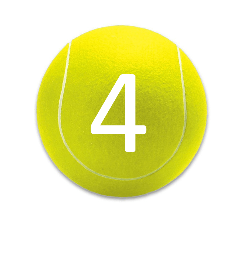 Nummerierter Tennisball