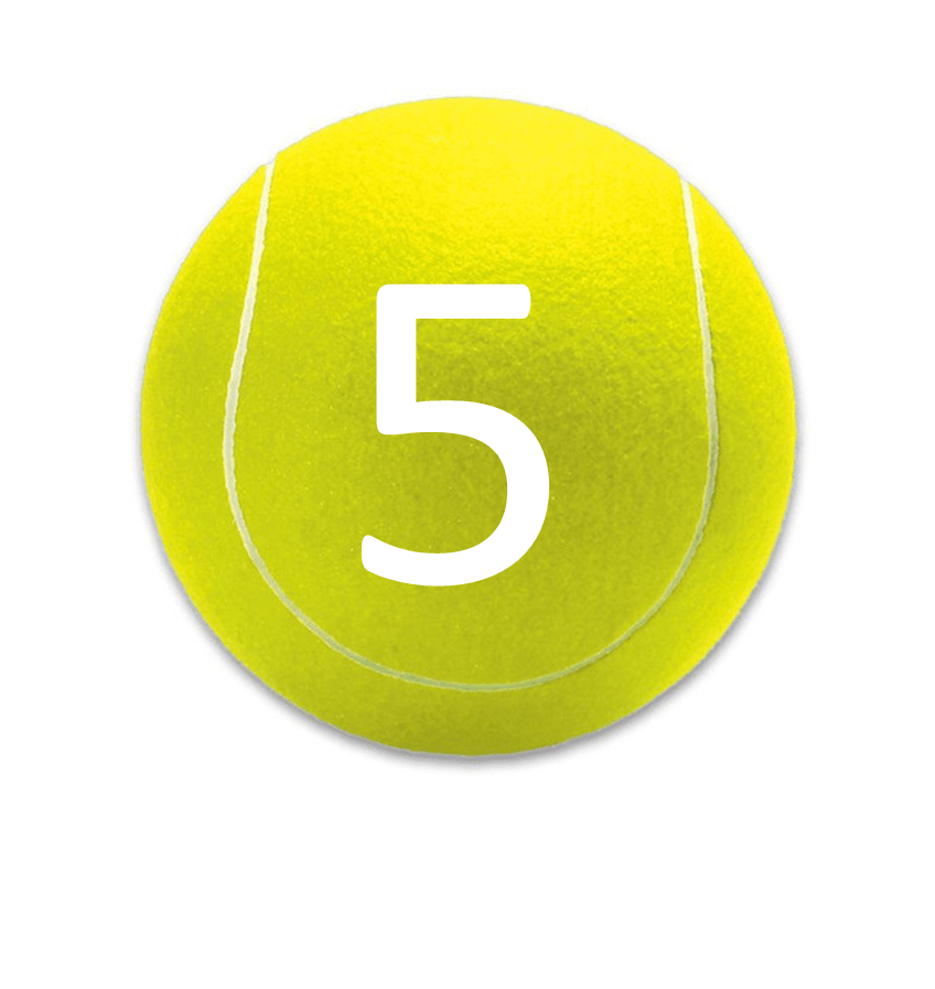 Nummerierter Tennisball